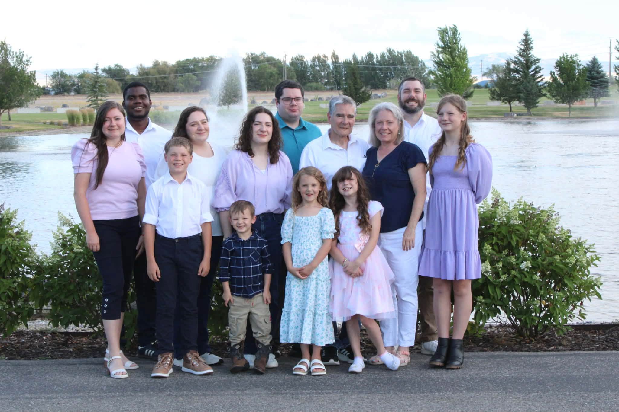 The whole family together for the first time in two years